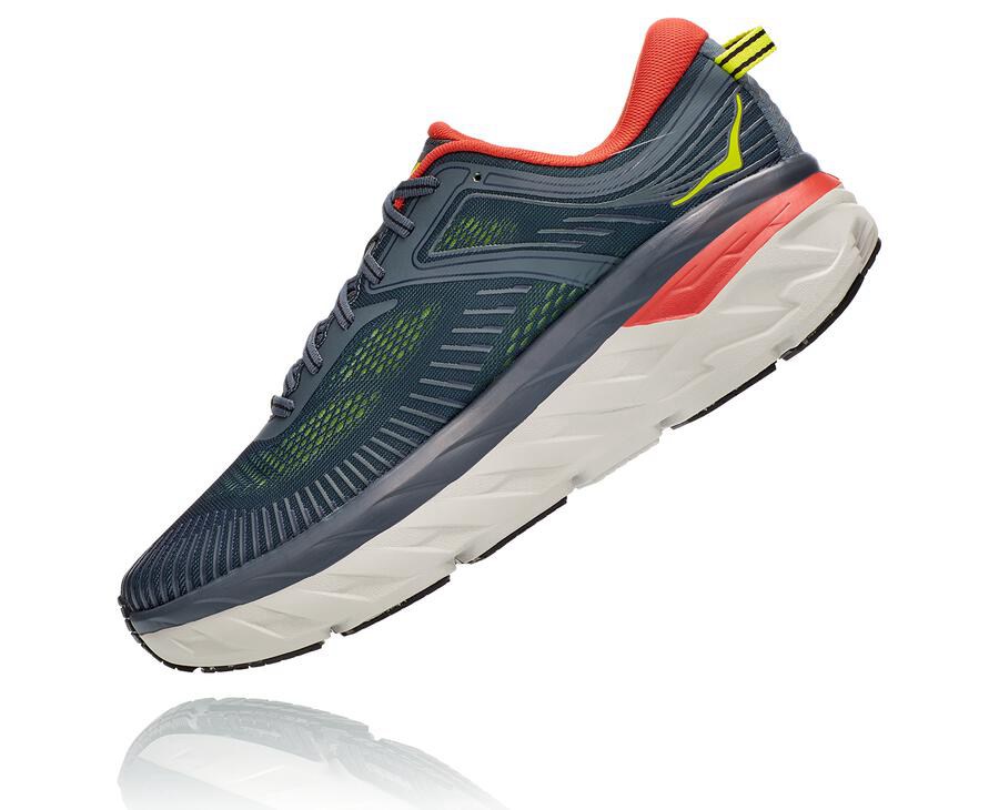 Tenis Hoka One One Hombre Azul Marino - Bondi 7 - PYXH29184